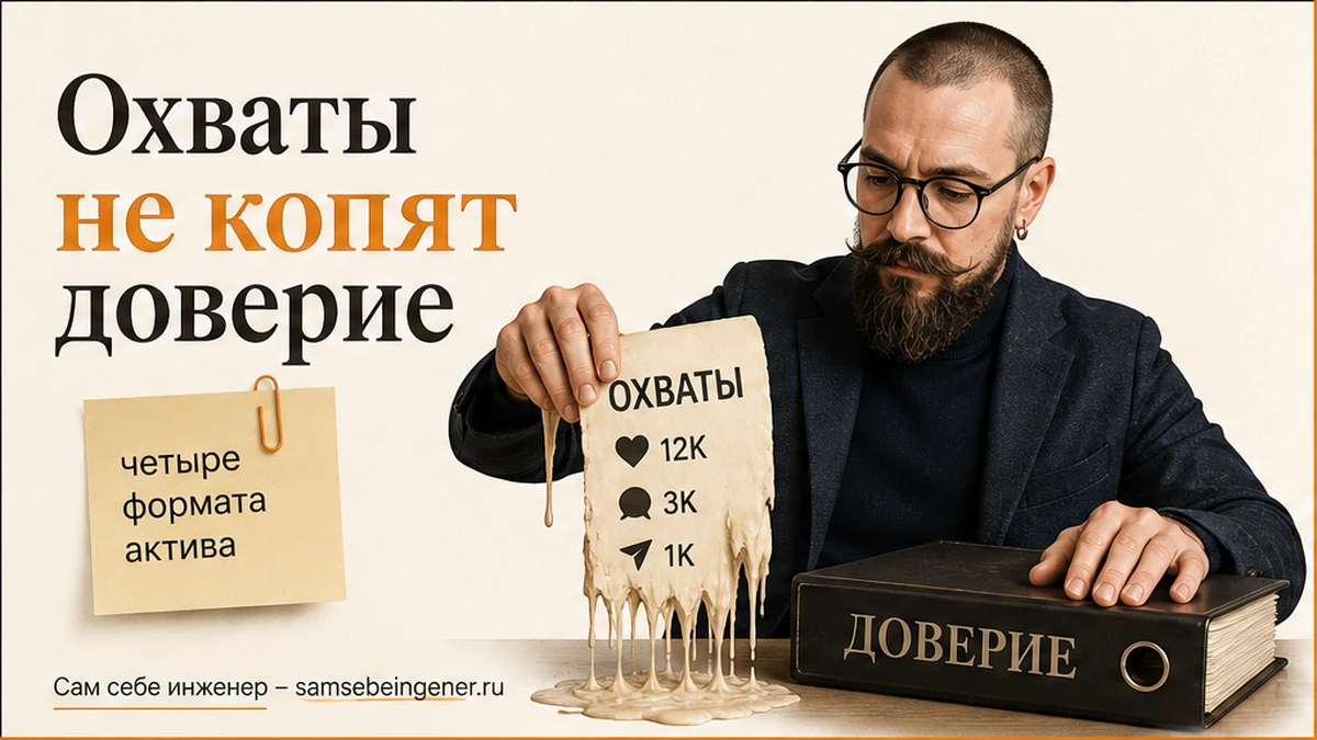Эксперт ведёт поток постов, а доверие копят статья, кейс и исследование, Никита Куликов, личный бренд, сам себе инженер